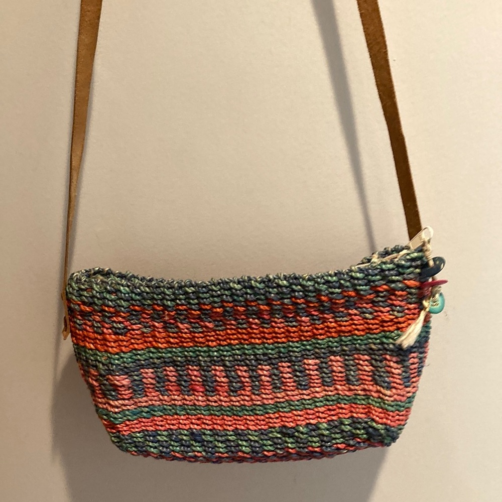 Multicolor Woven Shoulder Bag